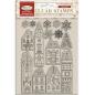 Preview: Stamperia, Gear up for Christmas Clear Stamps Cozy Houses