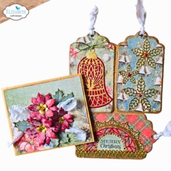 Elisabeth Craft Designs, Joyous Christmas Dies Lace Flowers