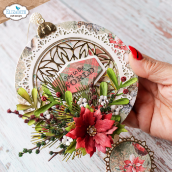 Elisabeth Craft Designs, Joyous Christmas Dies Joyous Ornament Round