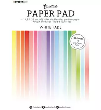 Studiolight Paper Pad Gradient White fade Essentials nr.21