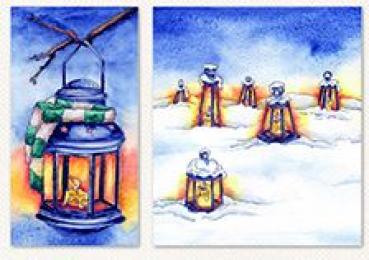 Studiolight, Stempel Cozy lanterns Let it snow nr.266