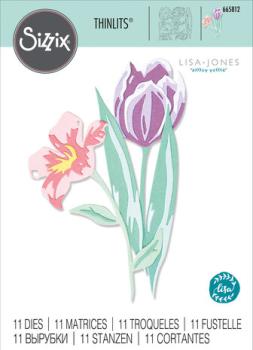 Sizzix, Thinlits Die by Lisa Jones Layered Spring Flowers