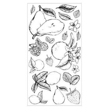 Sizzix, Clear Stamps by Lisa Jones Botanical Fruit