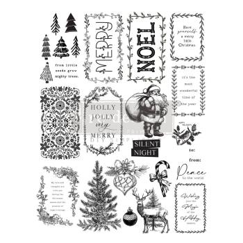 Re-Design with Prima, Merry and Bright Tags Decor Clear Stamps