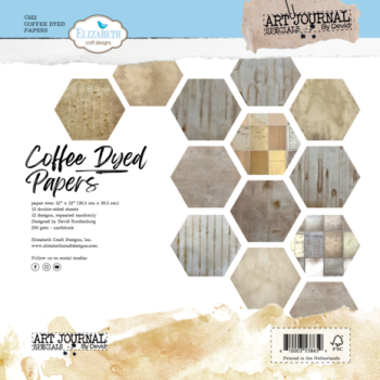 Elisabeth Craft Designs, Remember Moments 12x12 Inch Paper Pack Coffee Dyed Papers
