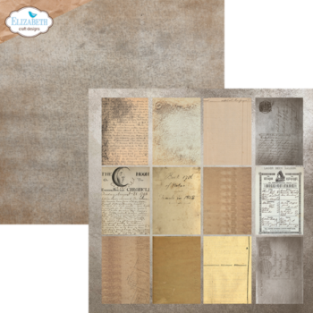 Elisabeth Craft Designs, Remember Moments 12x12 Inch Paper Pack Coffee Dyed Papers