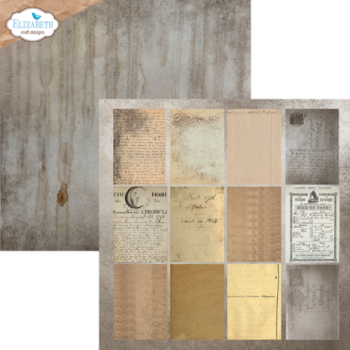 Elisabeth Craft Designs, Remember Moments 12x12 Inch Paper Pack Coffee Dyed Papers