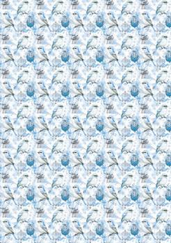 Ciao Bella, Elegance of Blue A4 Vellum Paper Patterns