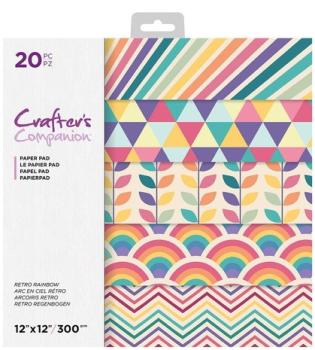 Crafters Companion, Retro Rainbow 12x12 Inch Paper Pad