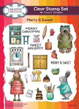 Creative Expressions, Jane's Doodles Clear Stamp Set Merry & Sweet