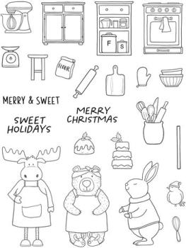 Creative Expressions, Jane's Doodles Clear Stamp Set Merry & Sweet