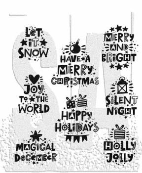 Stampers Anonymous, Holiday Whatnots Tim Holtz Cling Stamps