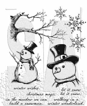 Stampers Anonymous, Mr. Frostie Tim Holtz Cling Stamps