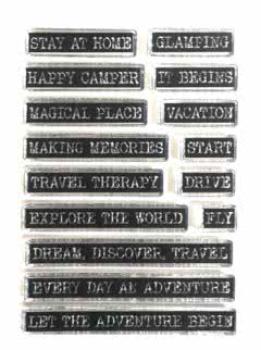 Elisabeth Craft Designs, Remember Moments Stamps Travel Phrases