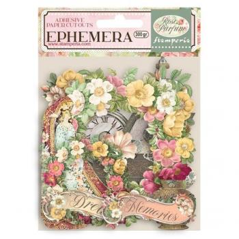 Stamperia, Rose Parfum Ephemera Flowers and Garlands