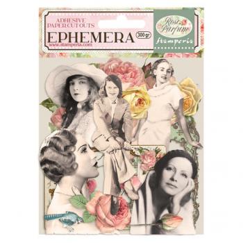 Stamperia, Rose Parfum Ephemera Frames and Ladies