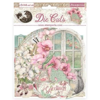 Stamperia, Orchids and Cats Die Cuts Assorted