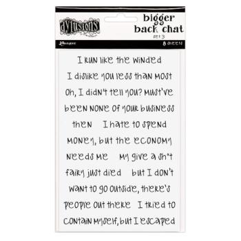 Ranger, Dyan Reaveley Dylusions Bigger Back Chat Stickers Large White