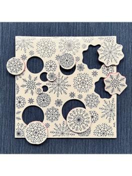 Ranger, Simon Hurley create. Background Stamp Stitched Snowflakes