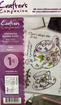 Crafters Companion, Unmounted Rubber Stamp Tea Party