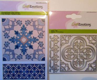 CraftEmotions, Bundle Stamp and Die Moroccan Tiles 2