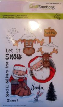 CraftEmotions, Stamps Santa 1