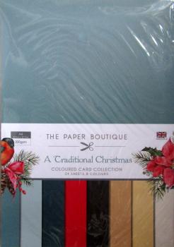 The Paper Boutique, Coloured Card Collection A Traditional Christmas