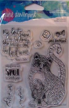 Spellbinders, Jane Davenport Best Leopard Clear Stamps