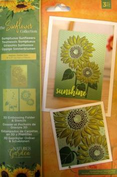 Crafters Companion, Embossingfolder and Stencil Sunflower