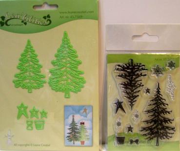 Leane Creatief, Bundle Die and Stamp Christmas Tree