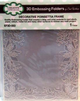 Creative Expressions, 3D Embossingfolder Decorative Poinsettia Frame