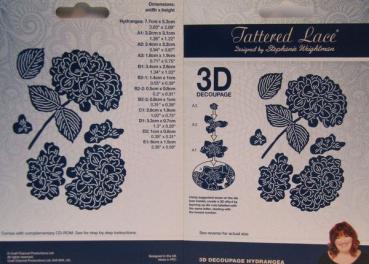 3D Decoupage Stanzschablone Hydrangea