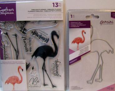 Crafters Companion, Stamp and Die Fabulous Flamingo