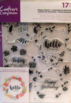 Crafters Companion, Stamp and Die Spring Wreath