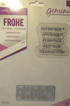 Crafters Companion, Die and Stamp Set Frohe