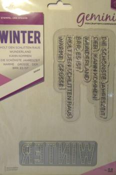 Crafters Companion, Die and Stamp Set Winter