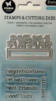 Studiolight Stamp.- and Die Set Frame with Sentiments