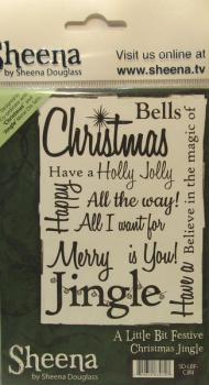 Crafters Companion, Unmounted Rubber Stamp A Little bit Festive, Christmas Jingle