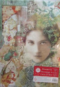 Stamperia, Rice Paper Vintage Lady 2