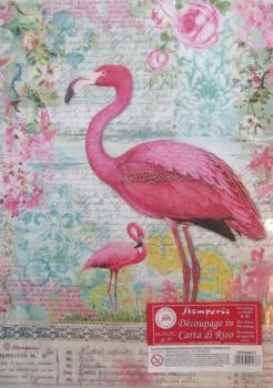 Stamperia, Rice Paper Flamingo