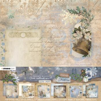 Studiolight • Vintage Christmas 12x12 Inch Scrap Paper Background Patterns