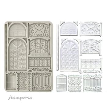 Stamperia, Fence and Door A5 Silicon Mould