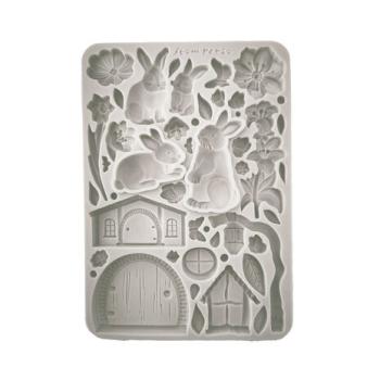 Stamperia, Rabbit and Flowers A5 Silicon Mould