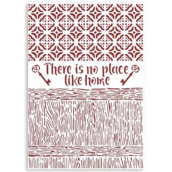 Stamperia, Stencil A4 Casa Granada There Is No Place Like Home