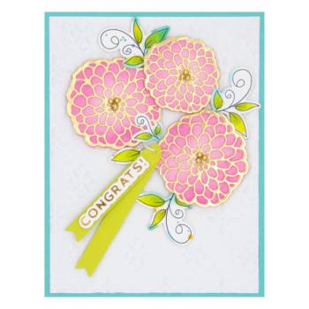 Spellbinders, Simon Hurley Darling Dahlias Etched Dies