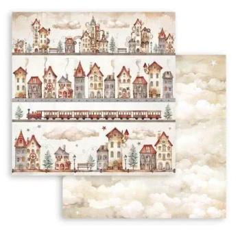 Stamperia, Gear up for Christmas Paper Pack Maxi Background Selection