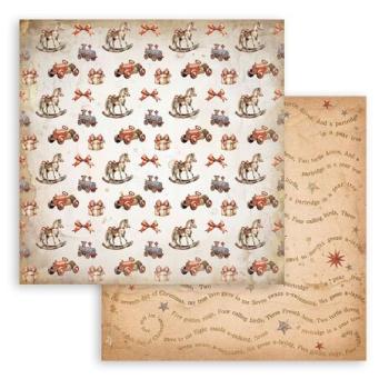 Stamperia, Gear up for Christmas Paper Pack Maxi Background Selection