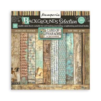 Stamperia, Land of Pharaohs Backgrounds Paper Pack