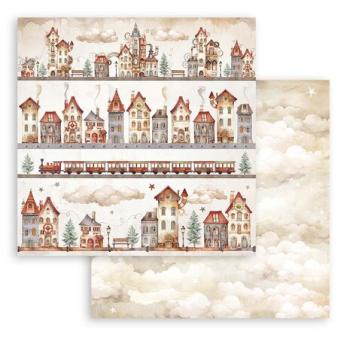 Stamperia, Gear up for Christmas Paper Pack Maxi Backgrounds Selection