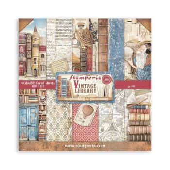 Stamperia, Vintage Library 8x8 Inch Paper Pack